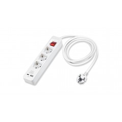 Andersson strømskinne med 3 stikkontakter + USB-C og USB