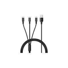 Andersson ladekabel 3-i-1 USB til USB-C, Lightning og microUSB