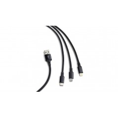 Andersson ladekabel 3-i-1 USB til USB-C, Lightning og microUSB
