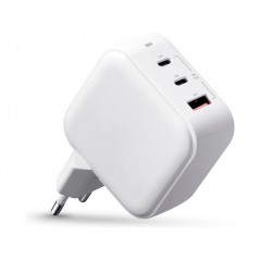 Vægladere til mobiltelefon - Andersson AC Adapter GaN Wall Charger 65W med 2 USB-C og 1 USB (hvid)