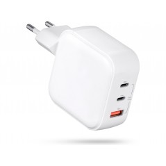 Andersson AC Adapter GaN Wall Charger 65W med 2 USB-C og 1 USB (hvid)