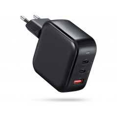 Vægladere til mobiltelefon - Andersson AC Adapter GaN Wall Charger 65W med 2 USB-C og 1 USB (sort)