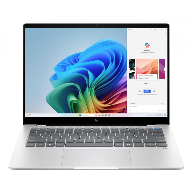 Bærbar computer med skærm på 14 og 15,6 tommer - HP OmniBook X 14-fe1032no 14" 2.2K Snapdragon X Plus 16GB 512GB Win 11