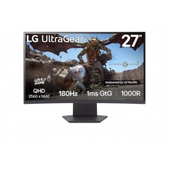 LG UltraGear 27GS60QC-B 27" 2K 2560x1440 180 Hz buet skærm til gaming