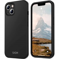 Sign Liquid Silicone beskyttelsesetui i sort til iPhone 15