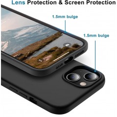 Covers - Sign Liquid Silicone beskyttelsesetui i sort til iPhone 15