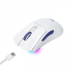 Havit MS966WB trådløs gamingmus med USB-C og Bluetooth (hvid)