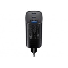 Vægladere til mobiltelefon - Havit superkompakt GaN-vægoplader 65W med 2 USB-C og 1 USB