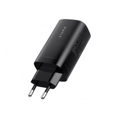 Havit superkompakt GaN-vægoplader 65W med 2 USB-C og 1 USB