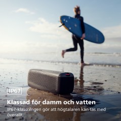 Trådløse bluetooth-højttalere - Philips GO bærbar vandtæt bluetooth-højttaler
