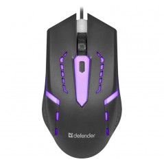 Defender gamingmus med flerfarvet belysning