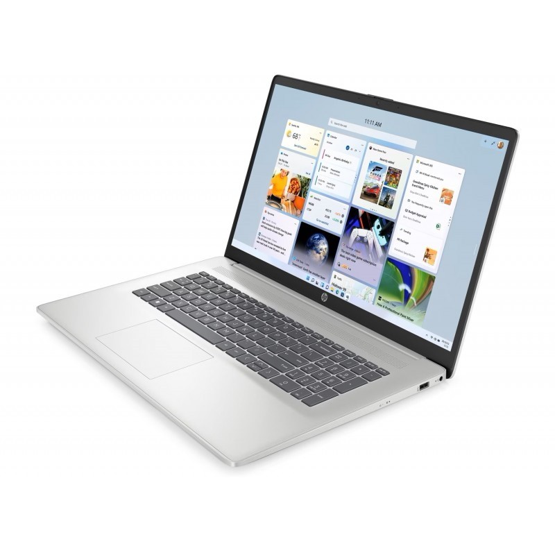 Bærbar computer med skærm på 16-17 tommer - HP 17-cp2007no 17.3" Full HD Ryzen 5 8GB 256GB SSD Windows 11 Natural Silver