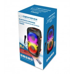 Trådløse bluetooth-højttalere - Esperanza trådløs højttaler med RGB-belysning og mikrofon til karaoke