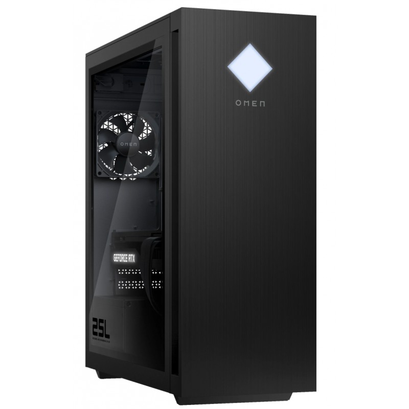 Billig gaming computer og stationær gaming computer - HP Omen 25L GT15-2004no i7-14700F 16GB 1TB SSD RTX 4060 Ti 8GB WiFi Win 11