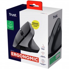 Trådløs mus - Trust ergonomisk trådløs vertikal mus med genopladeligt batteri