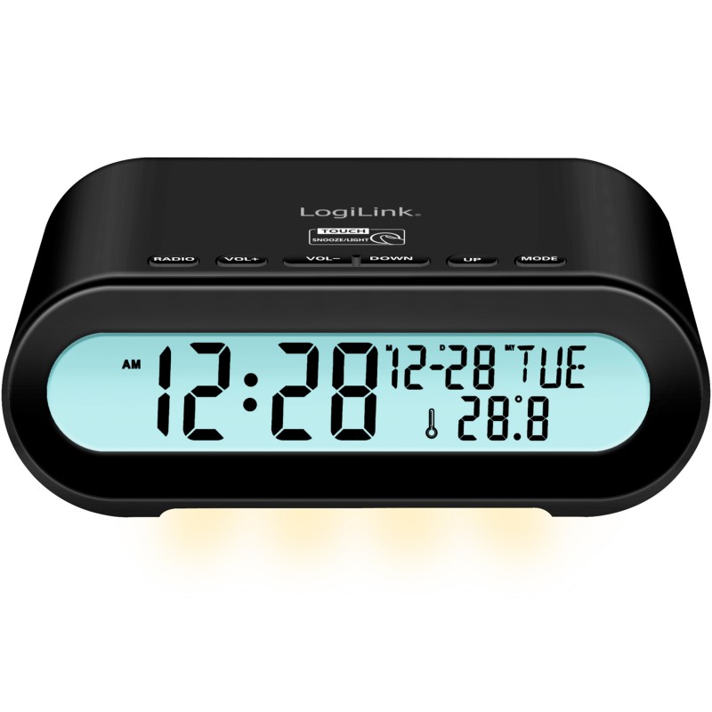 Radio og stereoanlæg - LogiLink clockradio med termometer og hygrometer (sort)