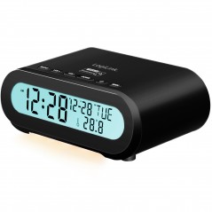LogiLink clockradio med termometer og hygrometer (sort)