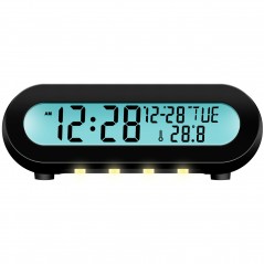 Radio og stereoanlæg - LogiLink clockradio med termometer og hygrometer (sort)