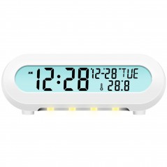 Radio og stereoanlæg - LogiLink clockradio med termometer og hygrometer (hvid)