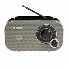 Denver bærbar FM-radio med batteri/strømledning