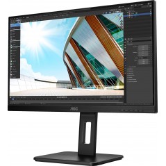AOC 24P2 24-tommer ergonomisk Full HD LED-skærm med IPS-panel (brugt)