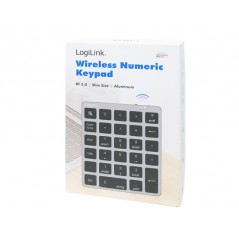 LogiLink trådløst numerisk tastatur i aluminium med Bluetooth-forbindelse