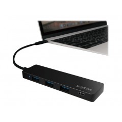 LogiLink USB-hub USB-C til 3x USB 3.0 og 1x USB-C