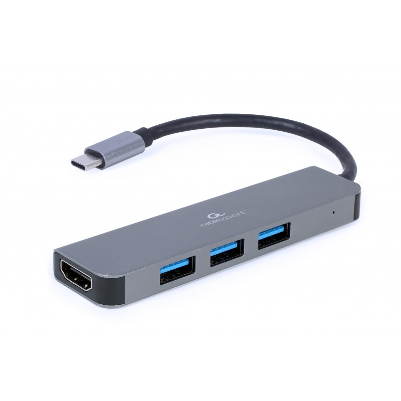 Skærmkabel & skærmadapter - USB-C 4-i-1 Multiport til HDMI & 3xUSB 3.2 Gen 1 Adapter (4K 30Hz)