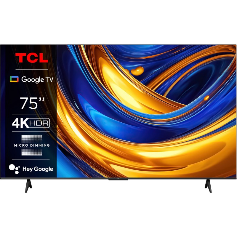 Billige tv\'er - TCL 75" UHD 4K HDR Smart TV med Google TV og indbygget Chromecast