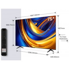 Billige tv\'er - TCL 75" UHD 4K HDR Smart TV med Google TV og indbygget Chromecast