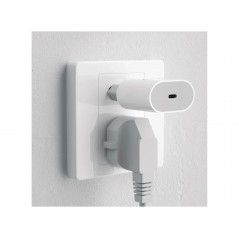 Vægladere til mobiltelefon - Dudao 20 Watt AC-adapter vægoplader med USB-C og 1 meter Lightning-kabel