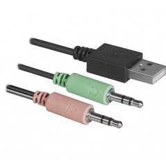 Defender computerhøjttaler med 2x 3,5 mm og USB-strømforsyning