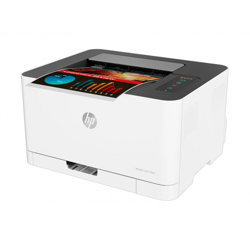 Billig laserprinter - HP Color Laser 150nw trådløs farvelaserprinter (demo)