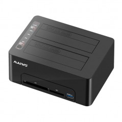 Maiwo USB 3.1-dockingstation til to 2,5"/3,5" SATA-harddiske med understøttelse af kloning