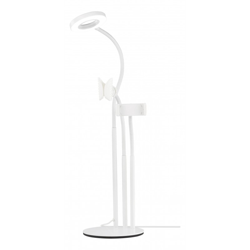 Smartphone- & mobiltilbehør - 3-i-1 Selfie Ring Light til smartphone med ringlys, telefonholder og mikrofonholder