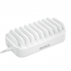 Vægladere til mobiltelefon - Hurtigopladende USB-opladningsstation til 10 enheder (7x USB-A, 3x USB-C)