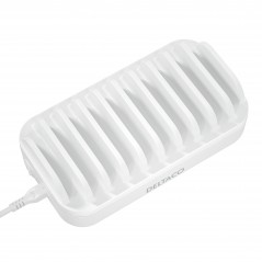 Vægladere til mobiltelefon - Hurtigopladende USB-opladningsstation til 10 enheder (7x USB-A, 3x USB-C)