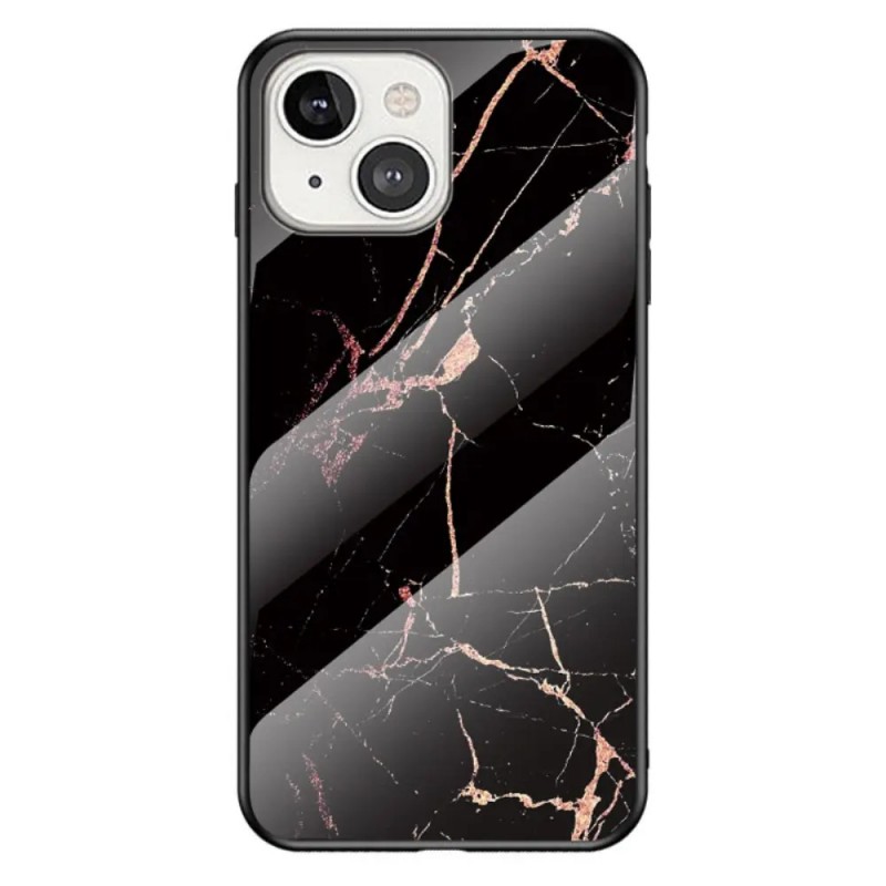 Covers - Marmormønstret etui til iPhone 14 i sort og guld