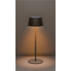 Øvrige tilbud - Goobay Bærbar solcellebordlampe til indendørs og udendørs brug, dæmpbar (sort/hvid/bronze) (demo)