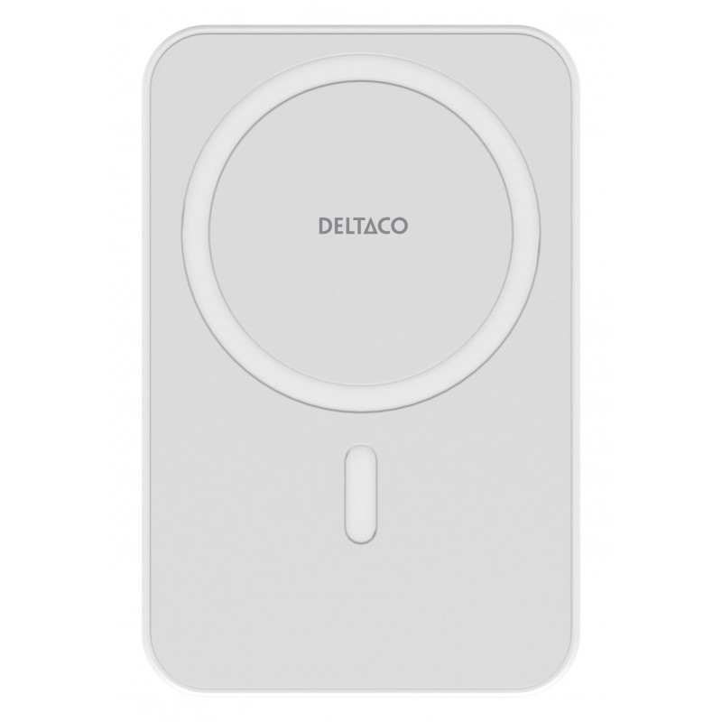 Portable batterier - Deltaco powerbank 5000 mAh med trådløs opladning 15W og MagSafe