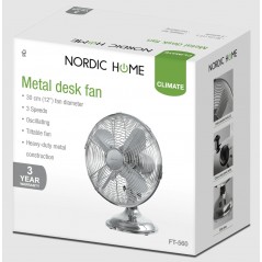 Ventilatorer til de varme aftener! - Nordic Home Bordsfläkt Rostfri 30cm