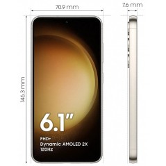Brugt Samsung Galaxy - Samsung Galaxy S23 5G 128GB DS Cream (brugt)