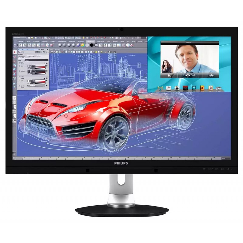 Brugte computerskærme - Philips 272P4Q 27-tommers IPS-skærm med indbygget webkamera (brufgt med pixellinje)