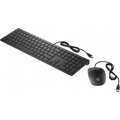 HP 400 pakke med kompakt USB-tastatur og mus