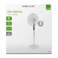 Ventilatorer til de varme aftener! - Nordic Home gulvventilator med 12 hastigheder og 130 cm højde