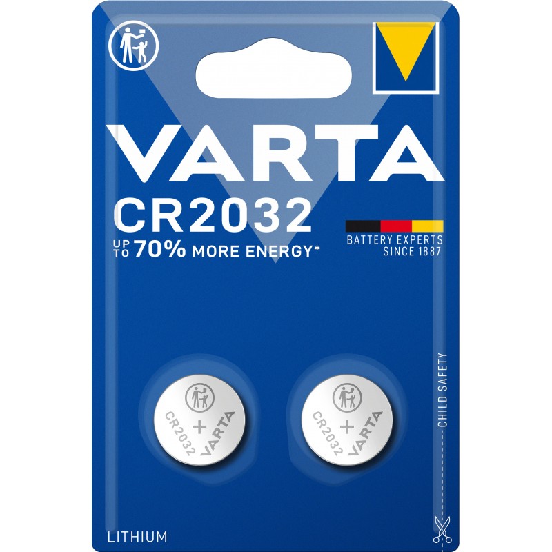 Elektrisk tilbehør - Varta CR2032 litiumbatteri 2-pack
