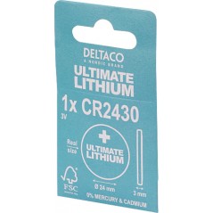Deltaco Ultimate Lithium CR2430 3V knapcellebatteri 1-pak
