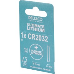 Deltaco Ultimate Lithium CR2032 3V knapcellebatteri 1-pak