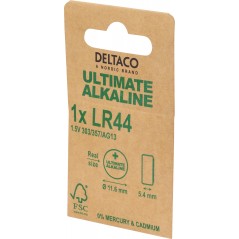 Deltaco Ultimate Alkaline LR44 1,5 V knapcellebatteri 1-pak