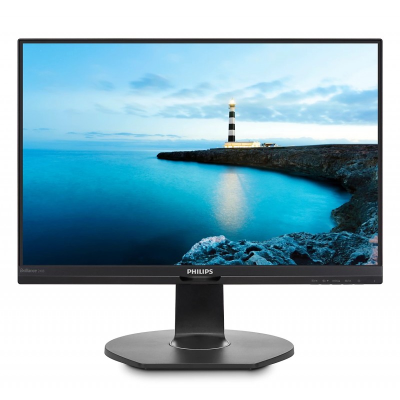 Brugte computerskærme - Philips 240B7Q 24-tommer 1920x1200 LED-skærm med IPS-panel (brugt med ridser på skærmen)